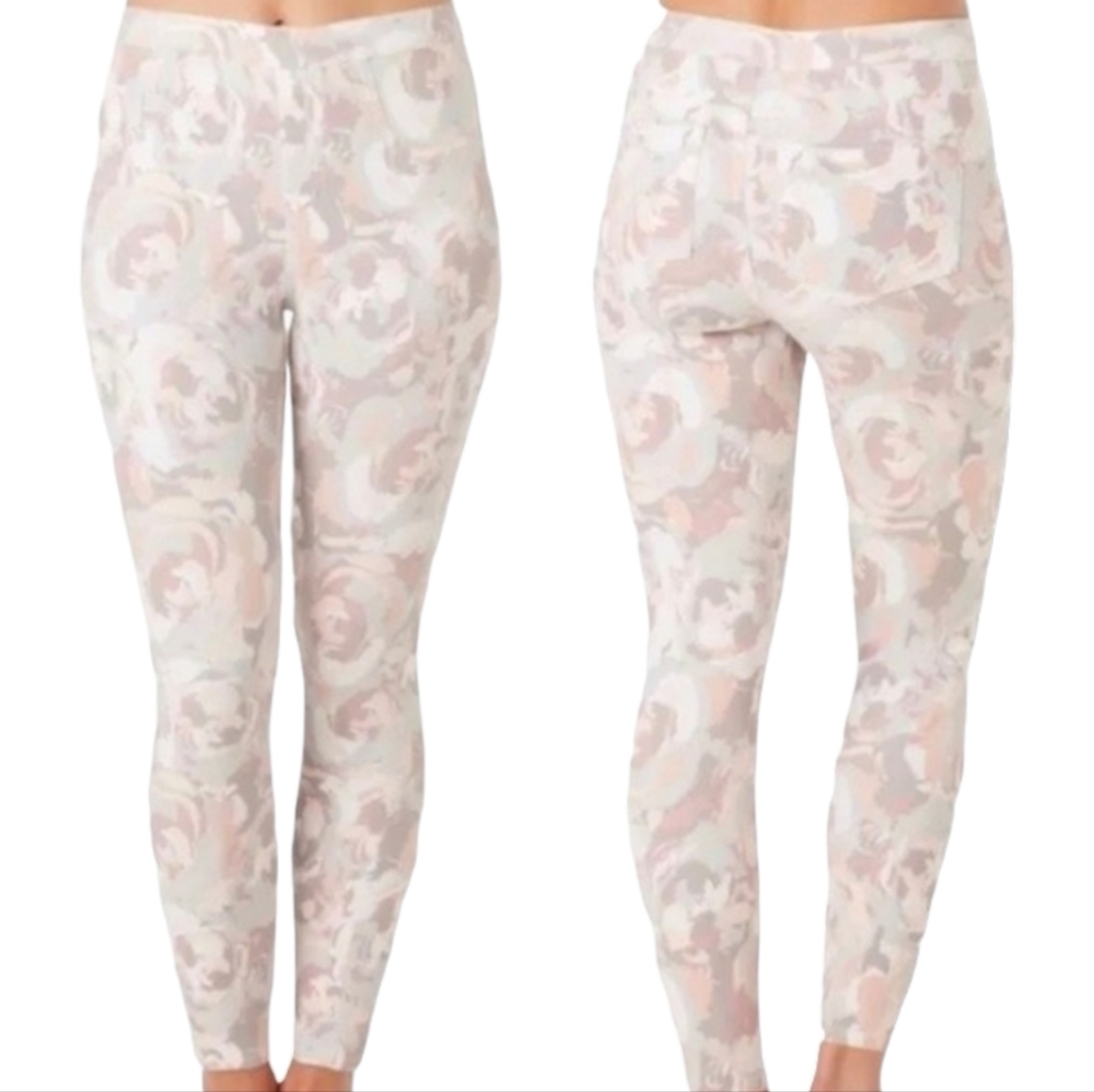SPANX Jean-ish Blush Bloom Floral Leggings 20018R size L - Picture 9 of 11